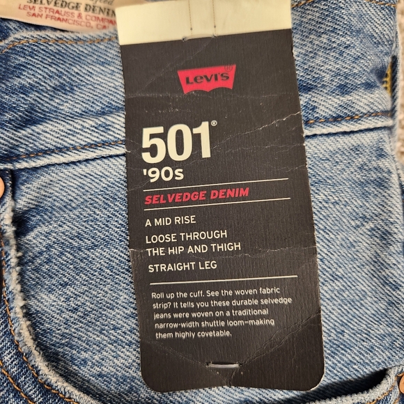 Levi's Premium 90’s 501 Selvedge Denim Jeans 30x32 - Picture 4 of 15